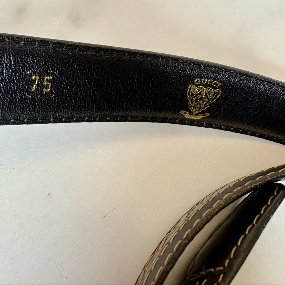 Gucci Vintage Leather & Snakeskin Belt - Picture 4 of 7
